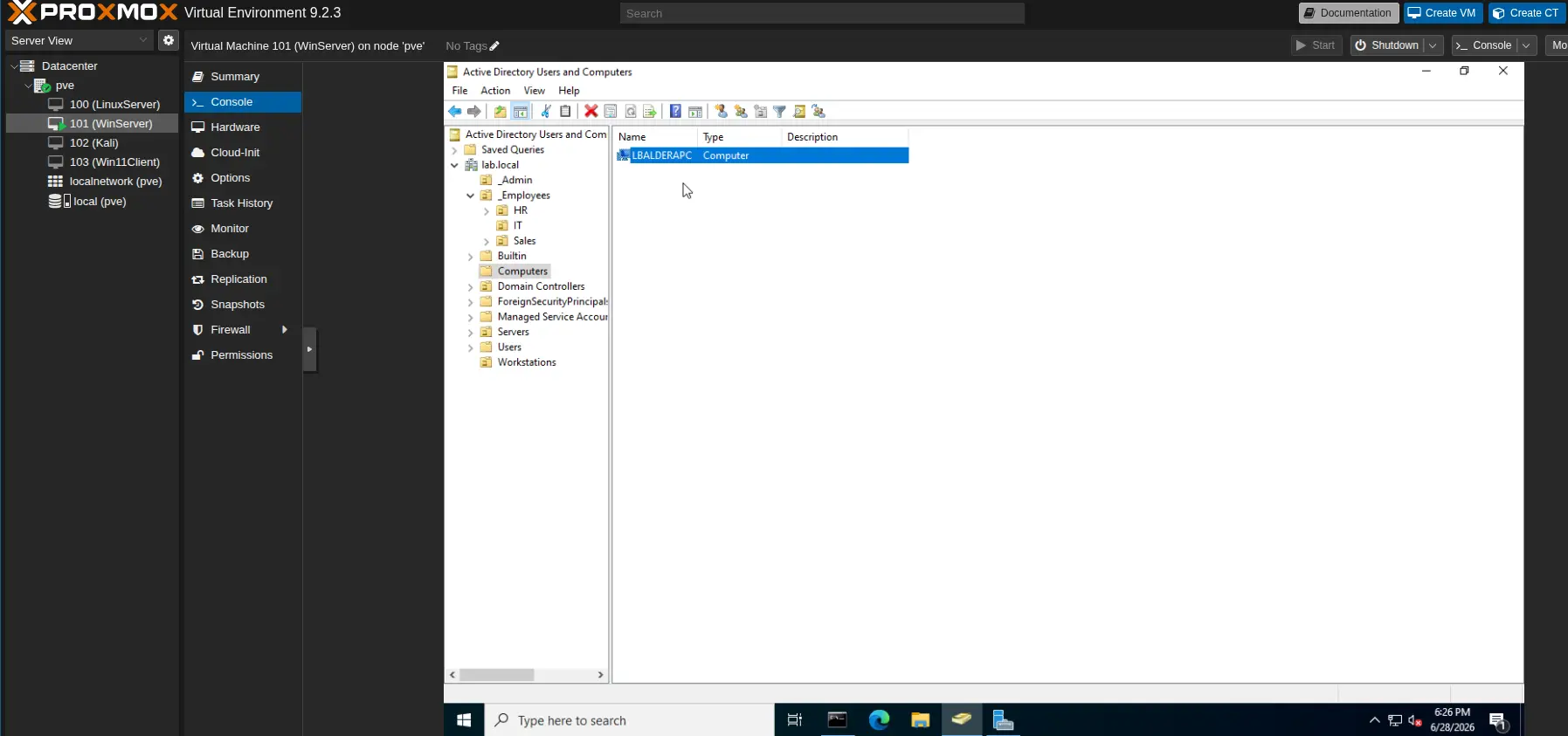 Domain Join Dialog